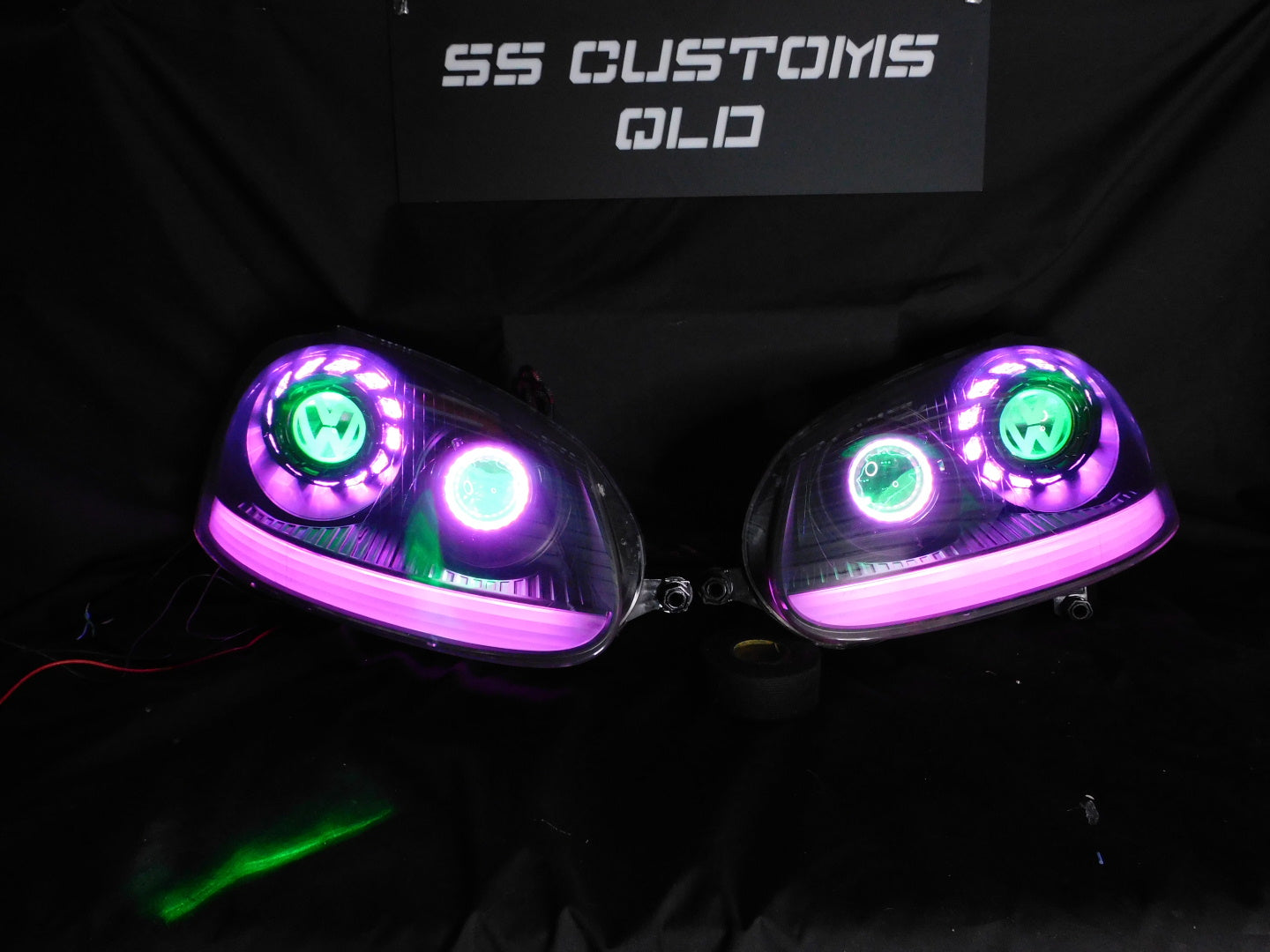 Volkswagen Golf MK5 Halos Custom LED Headlights – SS Customs QLD