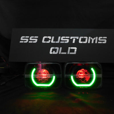 7x5 ANGRY EYE Mini Bi-LED Projector Custom Headlights
