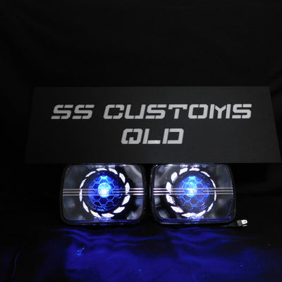 Turbine 5X7 Mini Bi-LED Projector Custom Headlights