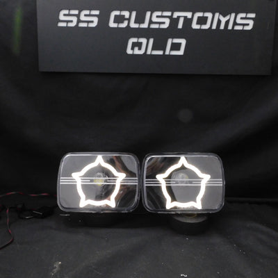 7x5 Mini Bi-LED Projector Custom Headlights - Hearts