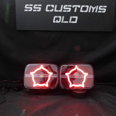 7x5 Mini Bi-LED Projector Custom Headlights - Hearts