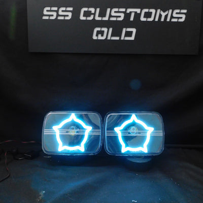 7x5 Mini Bi-LED Projector Custom Headlights - Hearts