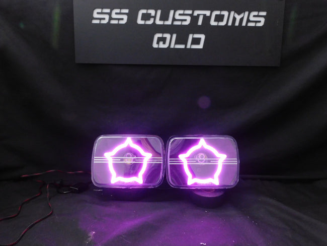 7x5 Mini Bi-LED Projector Custom Headlights - Hearts
