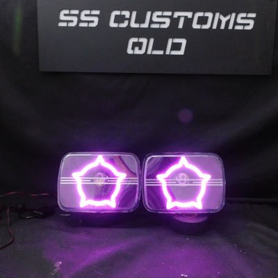 7x5 Mini Bi-LED Projector Custom Headlights - Hearts