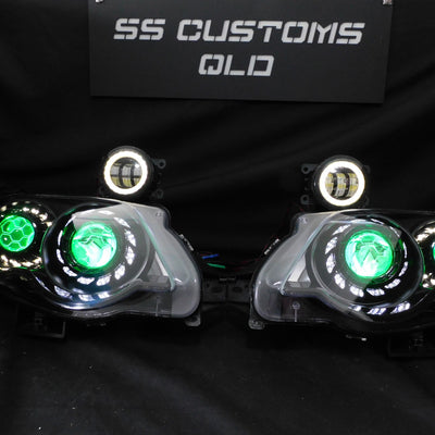 Ford FG MK1 Quad Turbine Projector Headlights & Foglights