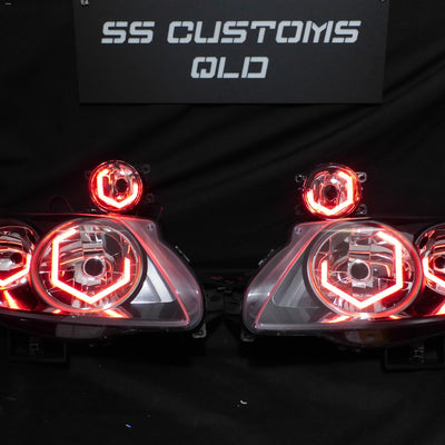 Ford Falcon FG F6-G6E MK1 Diamond Hex Halo Headlights