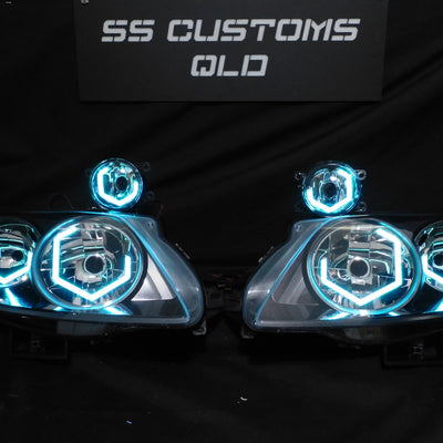 Ford Falcon FG F6-G6E MK1 Diamond Hex Halo Headlights