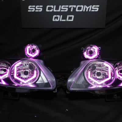 Ford Falcon FG F6-G6E MK1 Diamond Hex Halo Headlights