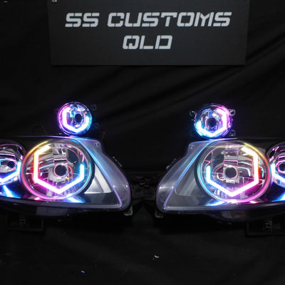 Ford Falcon FG F6-G6E MK1 Diamond Hex Halo Headlights