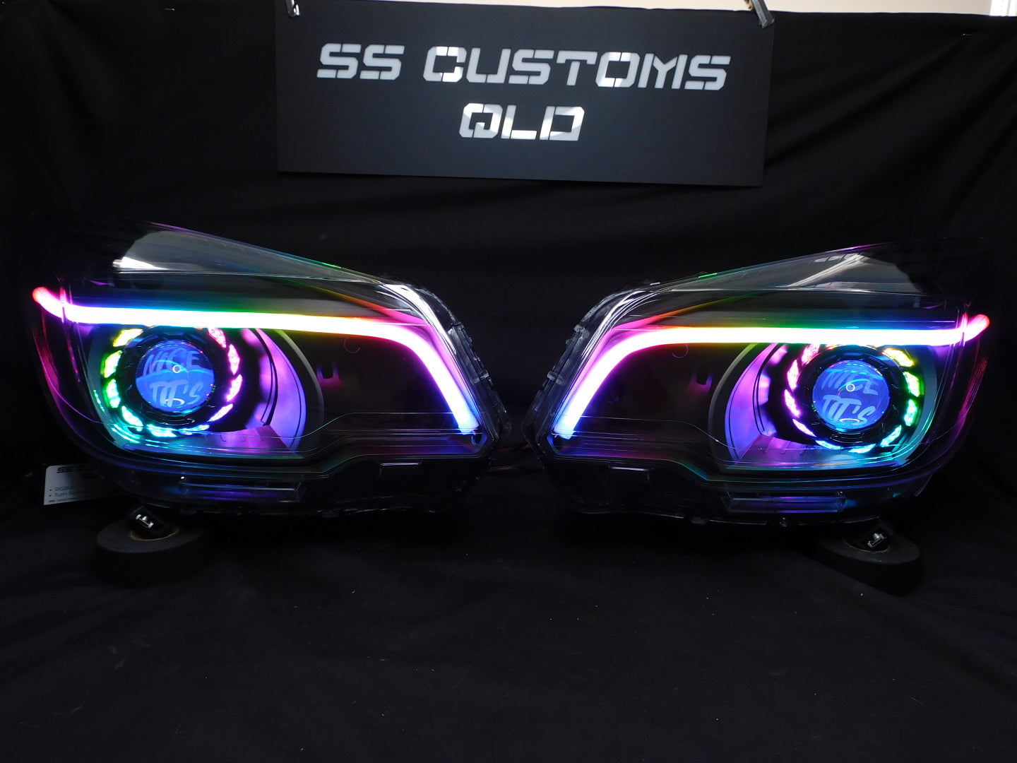 Holden custom LED car headlights SS Customs QLD