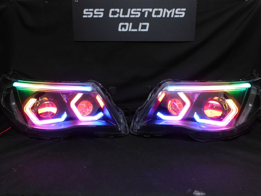 Custom LED car lights at SS Customs QLD