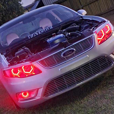 Ford Falcon FG F6-G6E MK1 Diamond Hex Halo Headlights