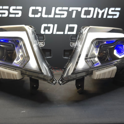 Nissan Navara D23 NP300 SL,ST,STX DX,RX custom headlights 2015 - onwards