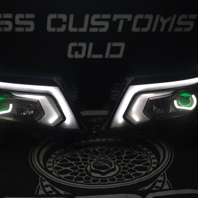 Nissan Navara D23 NP300 SL,ST,STX DX,RX custom headlights 2015 - onwards
