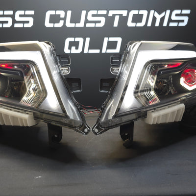 Nissan Navara D23 NP300 SL,ST,STX DX,RX custom headlights 2015 - onwards