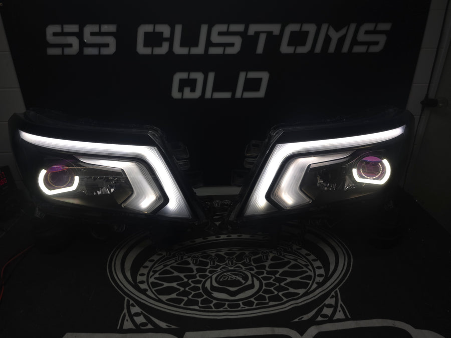 Nissan Navara D23 NP300 SL,ST,STX DX,RX custom headlights 2015 - onwards