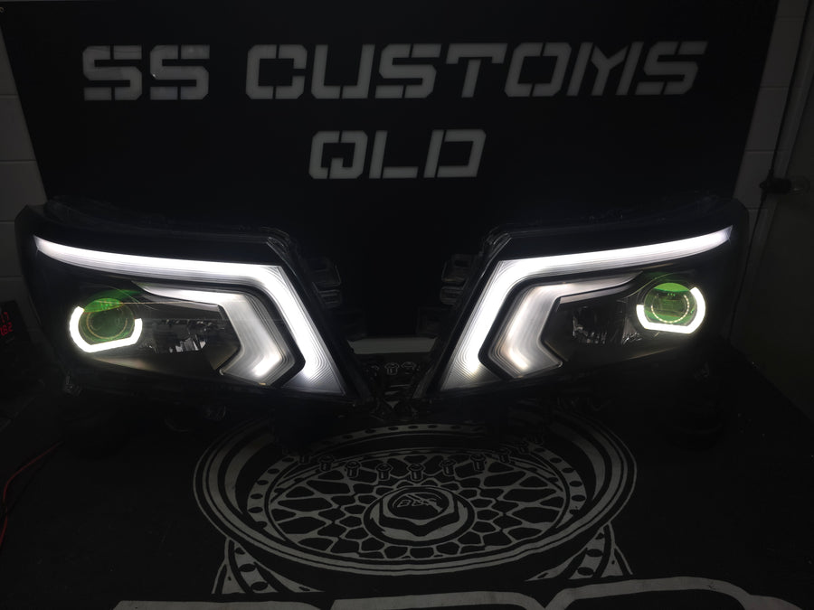 Nissan Navara D23 NP300 SL,ST,STX DX,RX custom headlights 2015 - onwards