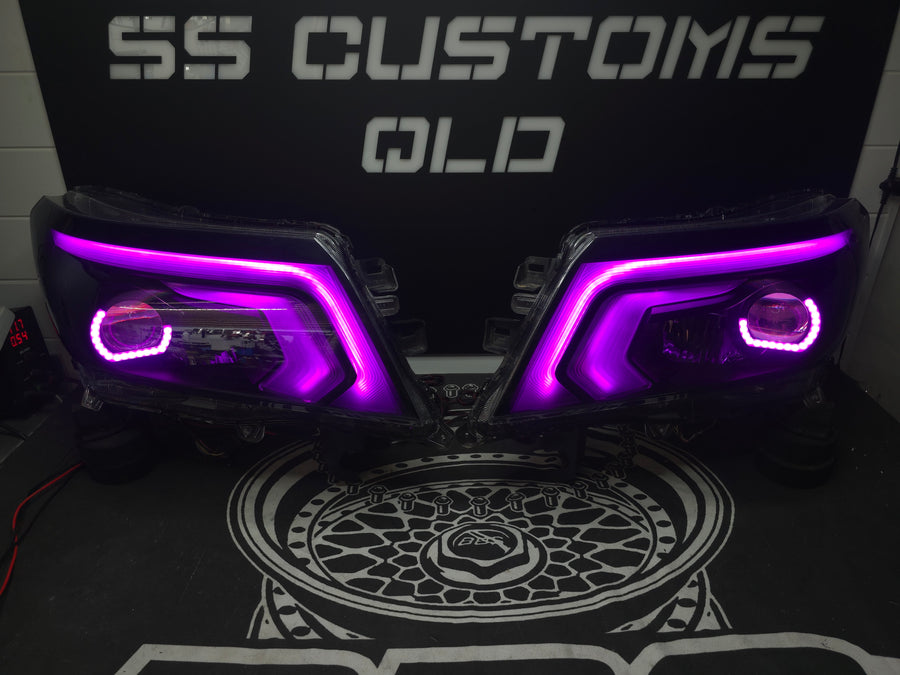 Nissan Navara D23 NP300 SL,ST,STX DX,RX custom headlights 2015 - onwards