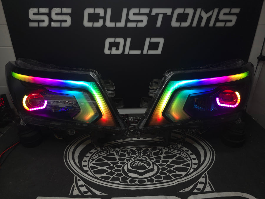 Nissan Navara D23 NP300 SL,ST,STX DX,RX custom headlights 2015 - onwards
