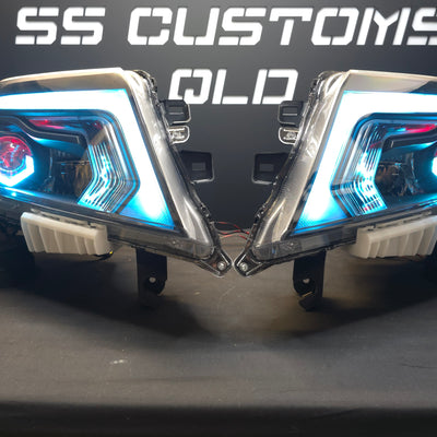 Nissan Navara D23 NP300 SL,ST,STX DX,RX custom headlights 2015 - onwards
