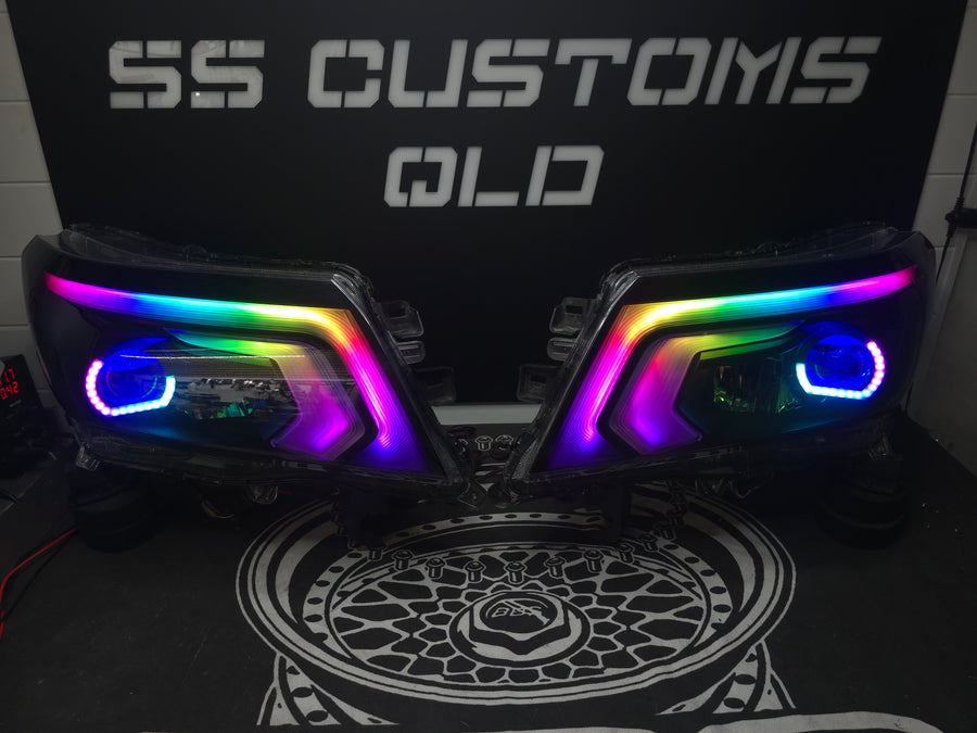 Nissan Navara D23 NP300 SL,ST,STX DX,RX custom headlights 2015 - onwards