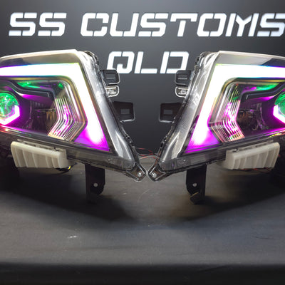 Nissan Navara D23 NP300 SL,ST,STX DX,RX custom headlights 2015 - onwards