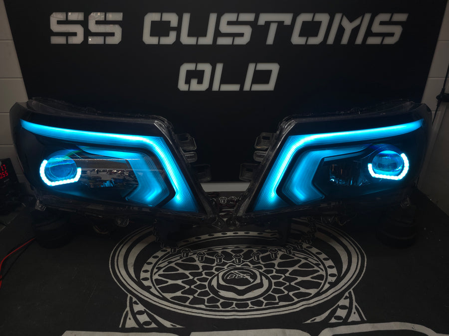 Nissan Navara D23 NP300 SL,ST,STX DX,RX custom headlights 2015 - onwards