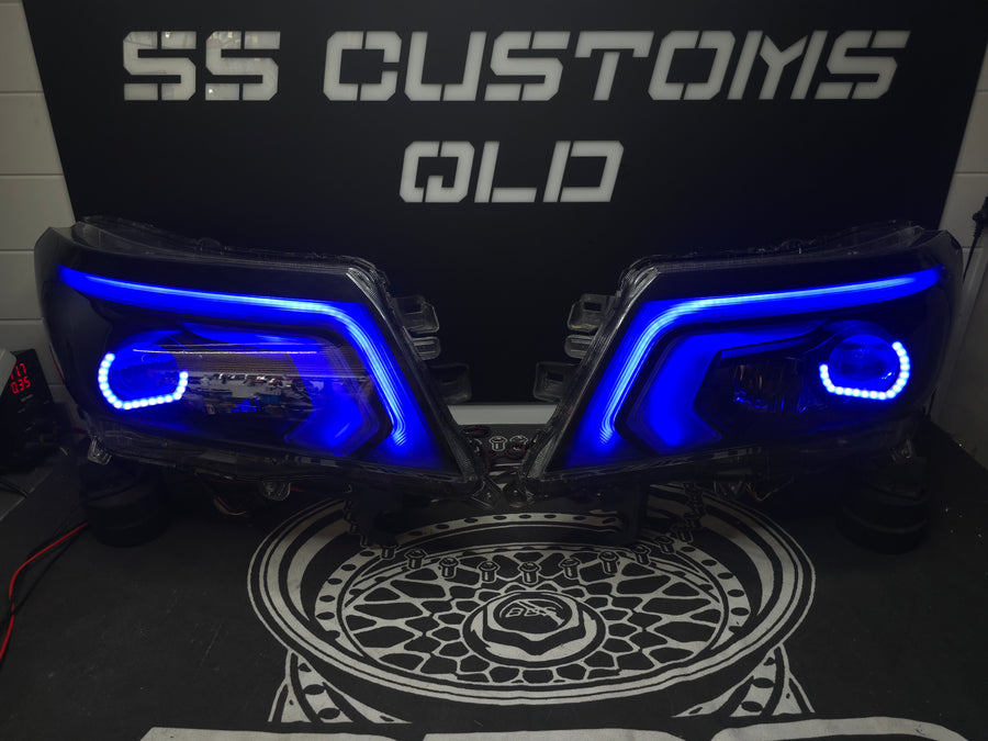 Nissan Navara D23 NP300 SL,ST,STX DX,RX custom headlights 2015 - onwards