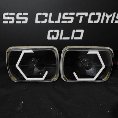 7x5 Mini Bi-LED Projector Custom Headlights - Hex